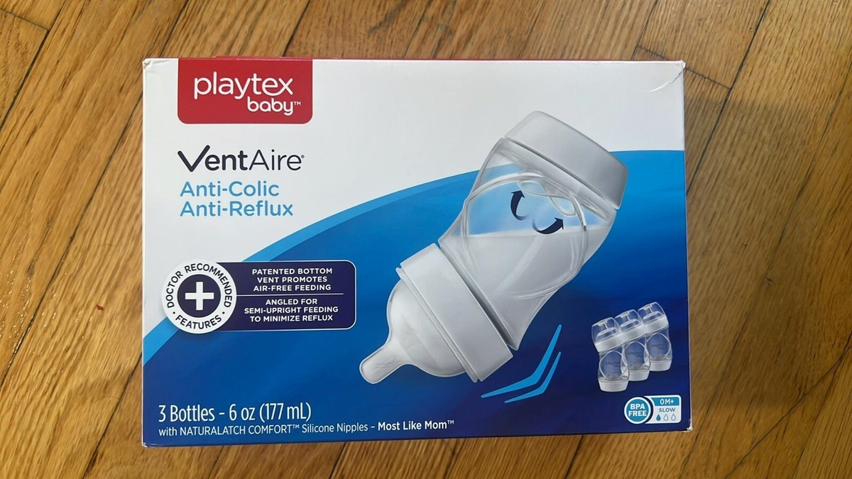 Pack PLAYTEX Baby VentAire, Anti-Colic Anti Reflux Bottles 6oz Brand New