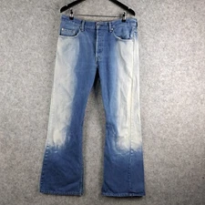 Vintage Levi's 520 Jeans Mens W36 x L33 Blue Button Fly Washed Bootcut Denim