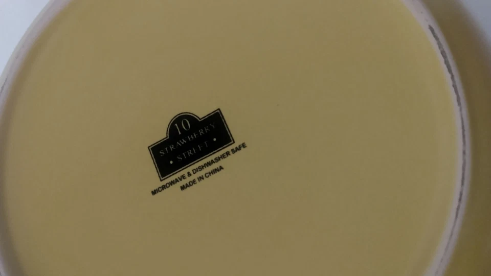 Juego de 2 tazones mate amarillo mostaza china vidrio callejero fresa Foto 4 de 4