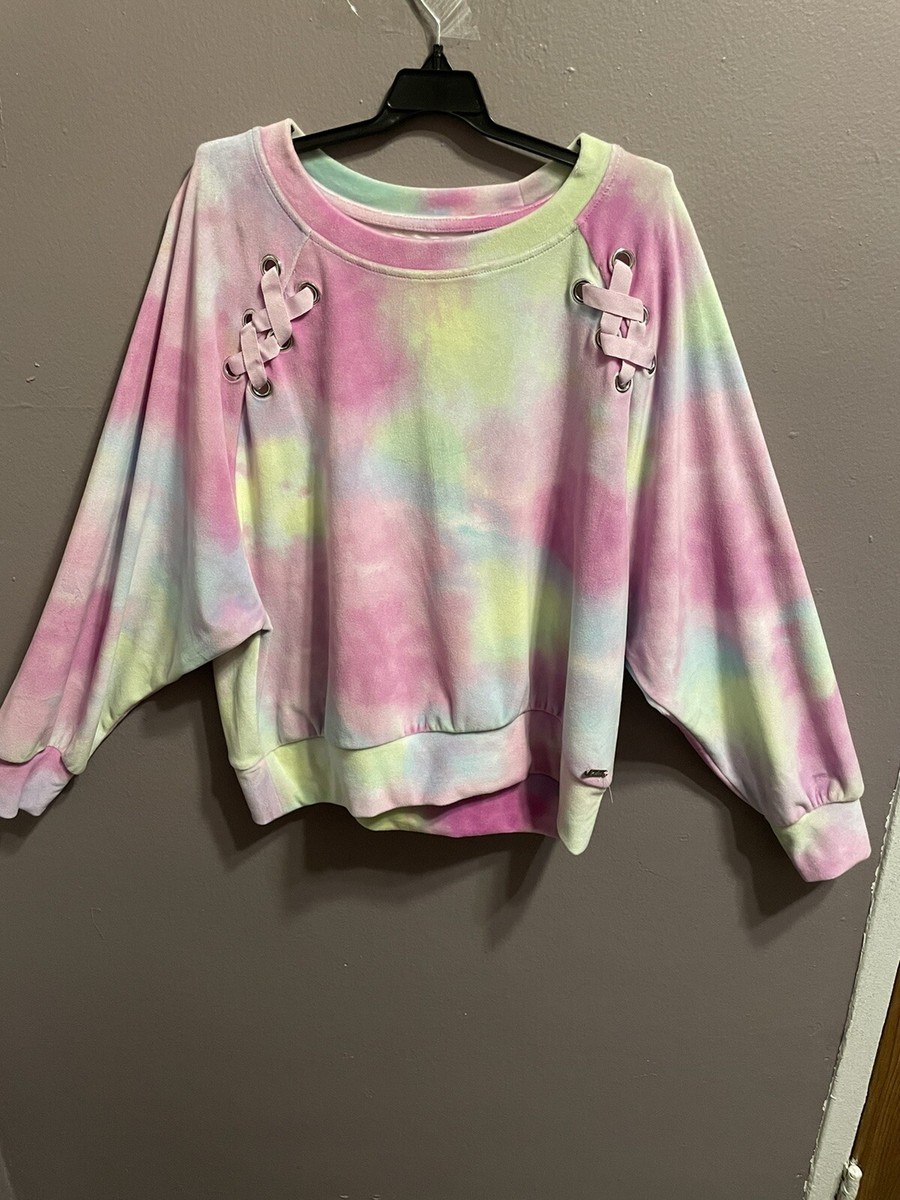 girls justice collection x tie dye velour sweatsuit 16/18 Pieces