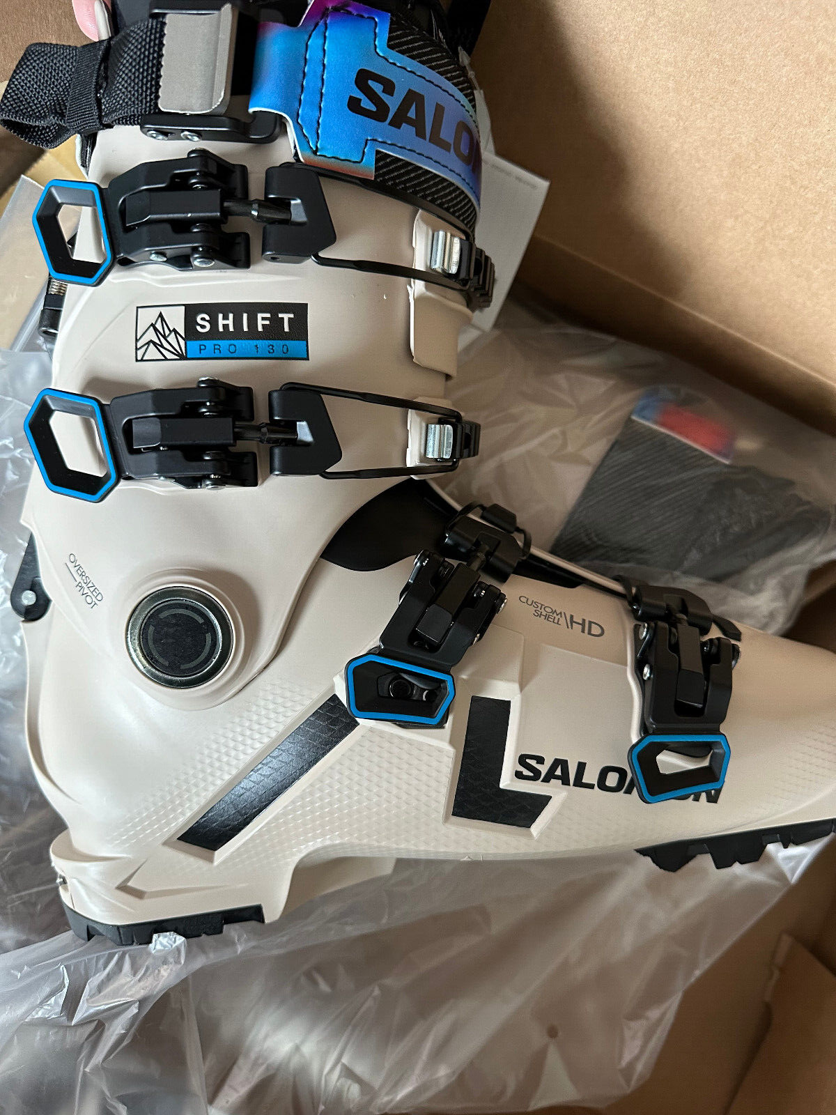 Scarponi da sci Salomon SHIFT PRO 130 AT NUOVI 26 5 Sweet Lavender Gripwalk MV 100