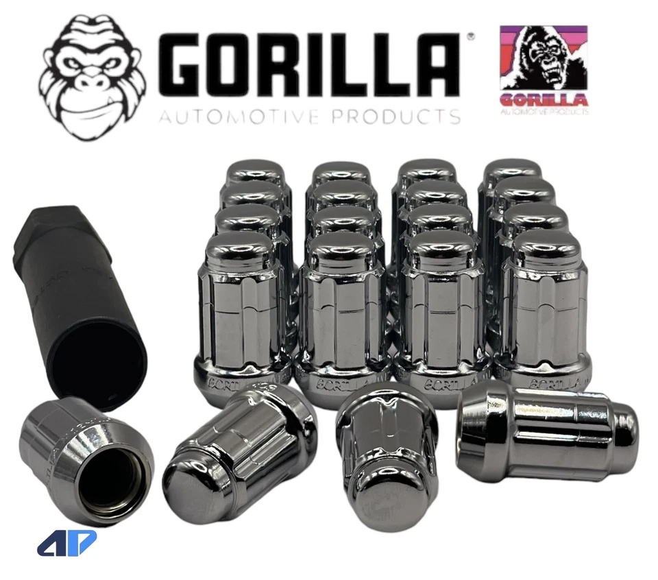 (24) Spline Lug Nuts M12x1.25 Chrome Gorilla For Subaru Infiniti BRZ Impreza - Image 2 of 4