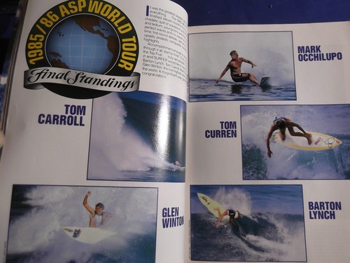 SURFER MAGAZINE-AUG 1986 TOM CURREN PROFILE AND POSTER BOLSTER PORTFO-VINTAGE - Picture 5 of 5