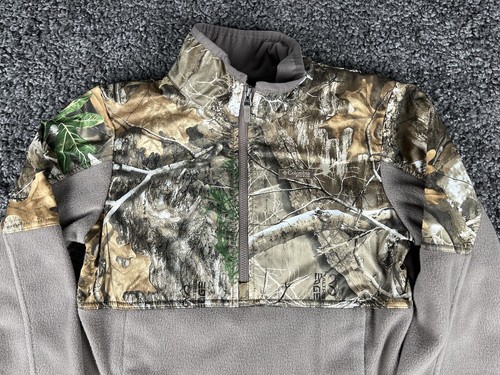 Columbia Jacket Boys M (10-12) Camouflage Fleece Full Zip PHG Real Tree Edge - Picture 4 of 9