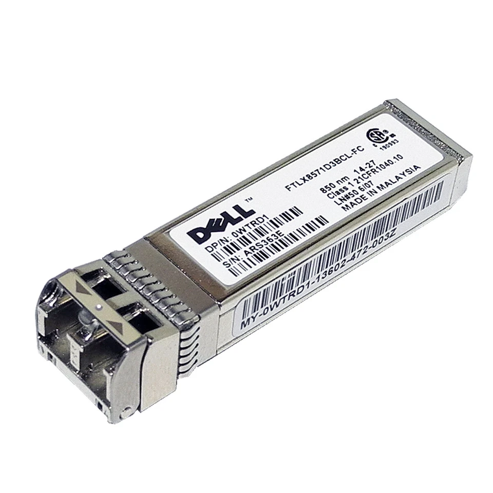 DELL 0WTRD1 10Gb SR 850nm FTLX8571D3BLC-FC SFP+ Transceiver - Bild 2 von 3