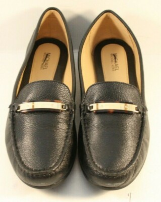 Michael Kors Black Leather Driving Moccasins Womens Size US 7M