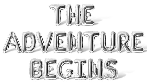 THE ADVENTURE BEGINS Letter Balloon Banner - Graduation Day Party Decorations - 第 41/55 張圖片