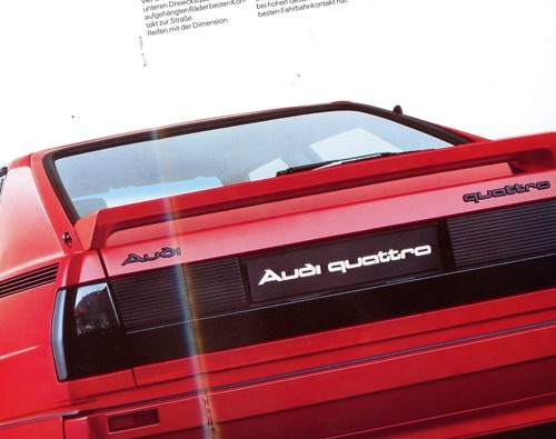 Original Automobil Prospekt AUDI QUATTRO PKW Broschüre von 1986 (A384 - Picture 3 of 3