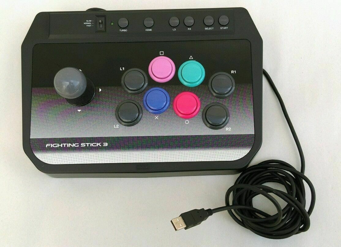 PlayStation Ps3 Hori FIGHTING STICK FS3 USB Wired Arcade
