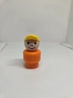 #2 Rare/HTF Vintage Fisher Price little people orange boy w/yellow cap