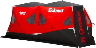 Outbreak 850XDP, Pop-Up Portable Ice Fishing Shelter, No-Trip Door, 7-9 Perso...