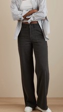 AE Dreamy Drape Stretch Super High-Waisted Baggy Wide-Leg Pant Haze Gray 00