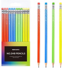 Pre-Sharpened 2 Pencils, Wood, Back to School Supplies, 12 Count Number 2