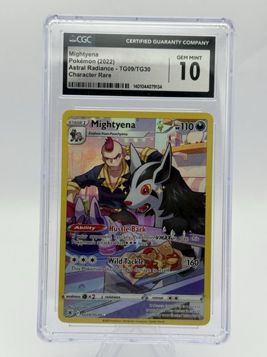 CGC 10 GEM MINT Mightyena TG09/TG30 Astral Radiance Holo Trainer Gallery Pokemon