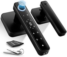 Pulido 4-in-1 Smart Fingerprint Door Knob Lock, No App Required, Door Locks f...