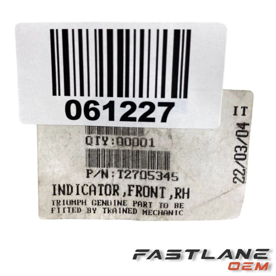 TRIUMPH TT600 2000-2003 LÁMPARA DELANTERA DERECHA INDICADOR NUEVO OEM T2705345 Foto 3 de 4