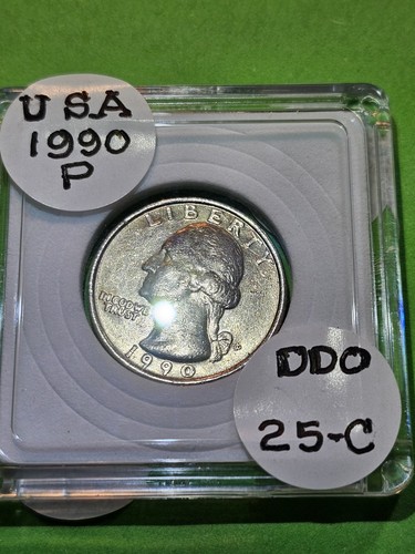 1990P Washington Quarter With Multi Errors In Good Condition! - Picture 23 of 24