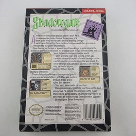 Shadowgate - Box Only &ndash; Nintendo Nes &ndash; With Box Protector &ndash; (No Game)