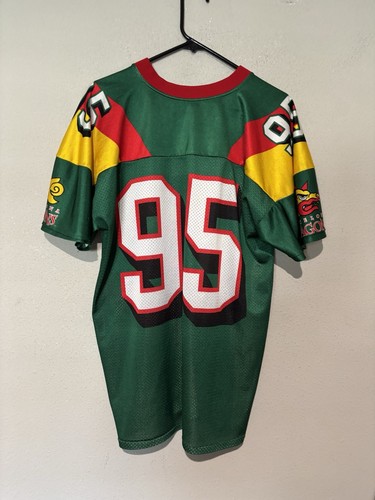 Vintage Barcelona Dragons Jersey Mens XL Green World League Football Reebok Q23 - Picture 3 of 11