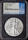 2019-(W) American Silver Eagle NGC MS70 FDOI 1st Label Retro Core - ✪COINGIANTS✪