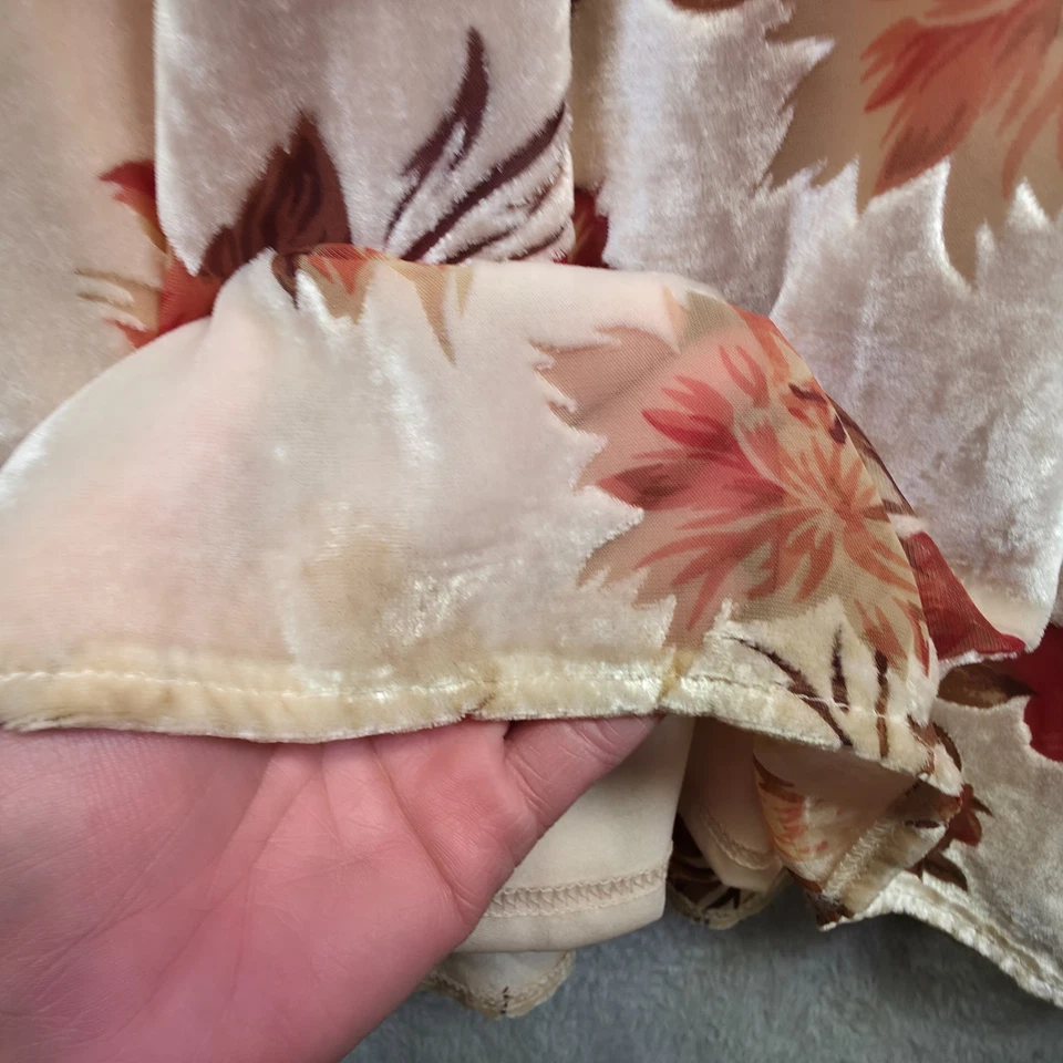 Maxi Vestido para Mujer Baltic Born S Beige Floral Terciopelo Aplastado Burnout Invitada de Boda Foto 3 de 4