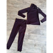 Nike Pro Hyperwarm Athletic Set Medium 2 pc Funnel Neck Stirrup Leggings Shirt