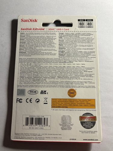 SanDisk Extreme 16GB SDHC UHS-I Card 60MB/s 400X 4K Class 10 | Brand New Sealed - Picture 2 of 2