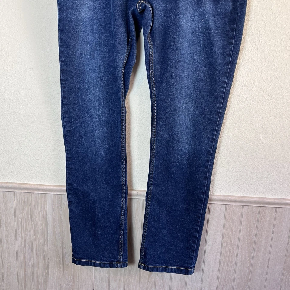 Jean Beverly Hills Polo Club 40x32 para hombre lavado oscuro denim elástico calce clásico B&T Foto 3 de 4