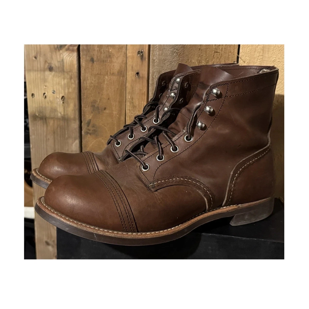 Red Wing 男系带靴，鞋面皮革| eBay