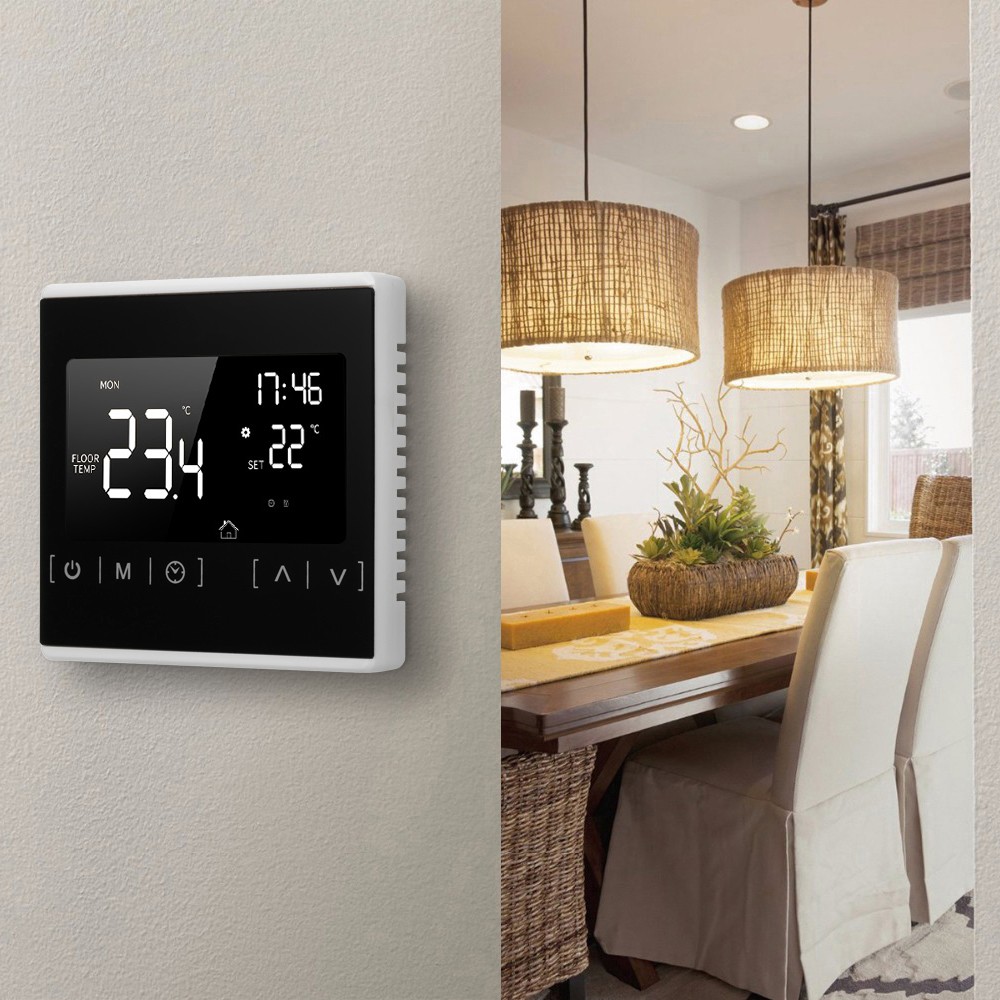 Smart LCD Touchscreen Thermostat For Home Programmable Electric Floor Heating