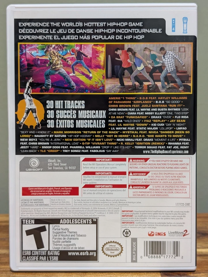 Wii The Hip Hop Dance Experience (Nintendo Wii)➡️CIB - Tested - Near Mint 📀! - Image 2 of 4