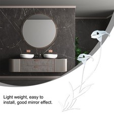 Adesivi murali fiori fai da te acrilico giglio specchio adesivi murali argento oro