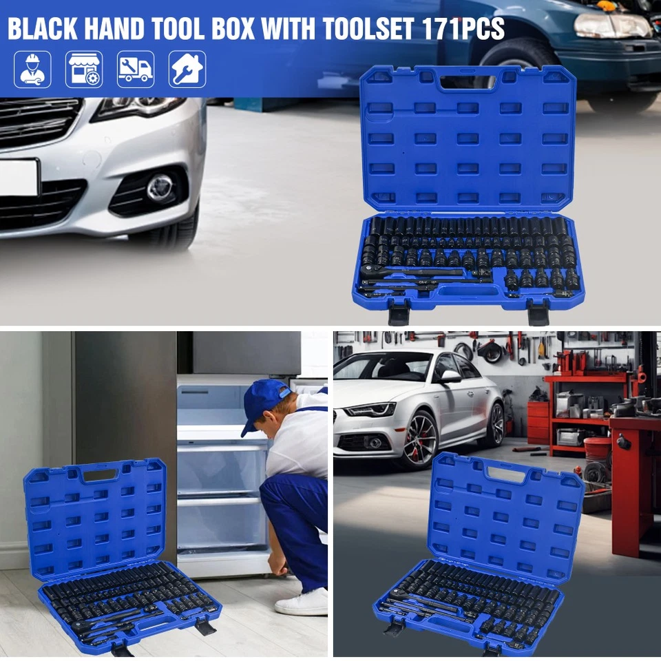 Air Tool and Accessories Kit 67 Pieces Long and Short Sets Ratchet Wrenches - Image 3 of 4
