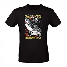 Anime Chainsaw Shark Rider T-Shirt Size S-5XL, Gift For Friends