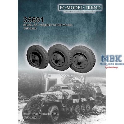 FC MODEL TREND FCMT35691 Sd.Kfz 251 weighted wheels + flat wheel