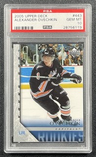 ALEXANDER ALEX OVECHKIN PSA 10 2005 06 UPPER DECK #443 ROOKIE YOUNG GUNS RC 6119