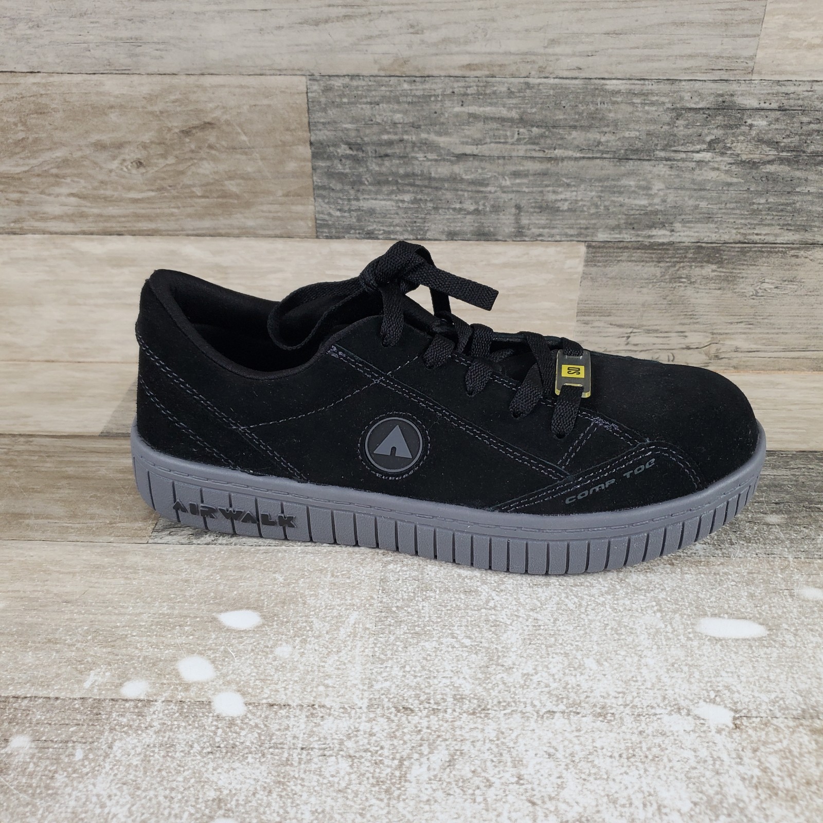 Botas de trabajo Airwalk Camino SD10 SR para mujer talla 8,5 B negras grises puntera compuesta