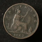 1867 Victoria Farthing — photo from another recent sale