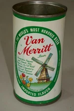 Vintage Van Merritt Beer Can Flat Top Old Crown Brewing