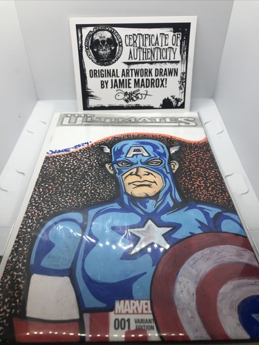 Jamie Madrox Sketch Comic TWIZTID Autographed Signed Captain America Cover