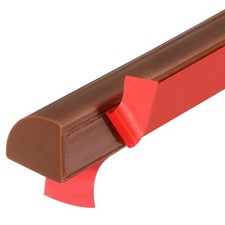 79 Inch Flexible Quarter Round Molding, Peel and Stick Moulded Trim, Brown