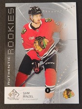 SAM RINZEL 2025-26 UD SP Game Used Hockey AUTHENTIC ROOKIES RC BLACKHAWKS