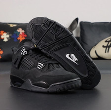 2025 Nike Air Jordan 4 "Black Cat" Mid Top Men's Basketball Shoes
