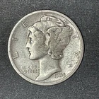 1945-S Mercury Dime 10 cents USA Coin 90% Silver Liberty Freedom WWII
