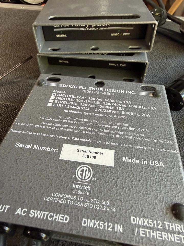 Doug Fleenor Design DMX Relay Single Channel - Image 3 of 4