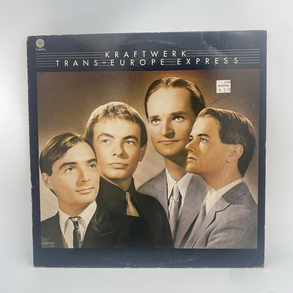 KRAFTWERK Trans Europe Express Vinyl Record LP VG- 70's, Orange Label, Synth Pop - Image 2 of 4