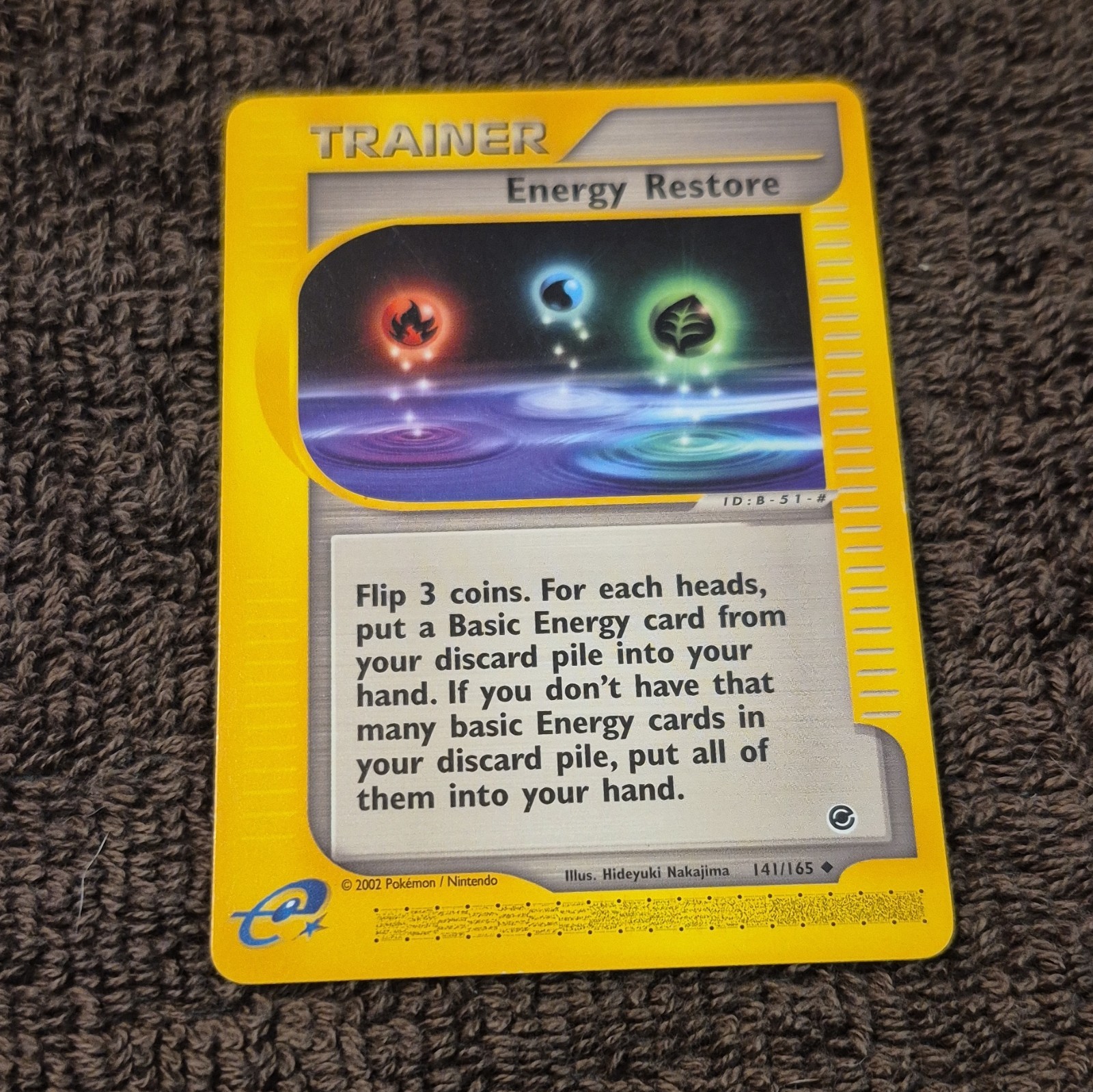 Nintendo Pokémon TCG Energy Restore Trainer Expedition 141/165 Uncommon 2002 Eng