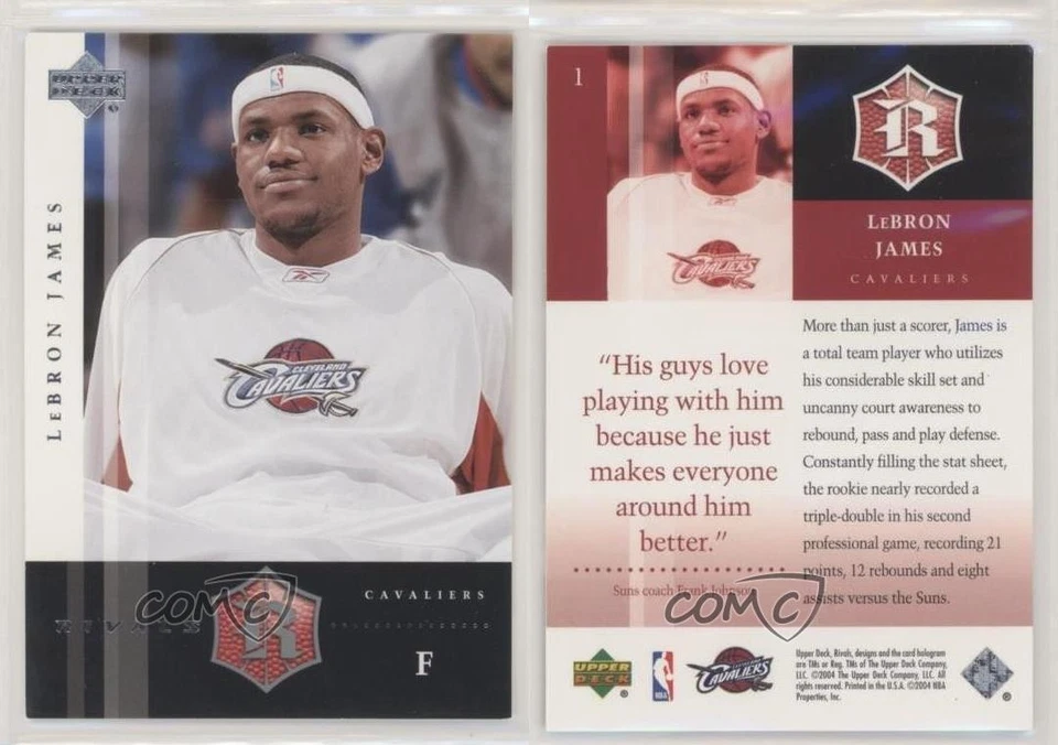 2004-05 UD Rivals Box Set LeBron James #1 - Image 3 of 3