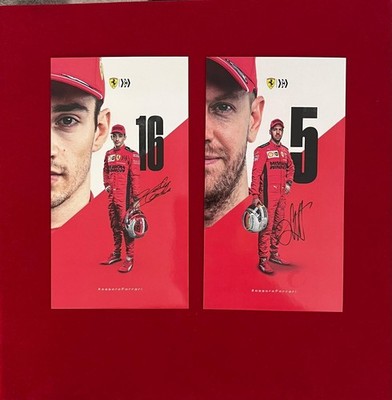 Charles Leclerc 16 Sebastian Vettel 5 Motorsport Rennfahrer Karten Set