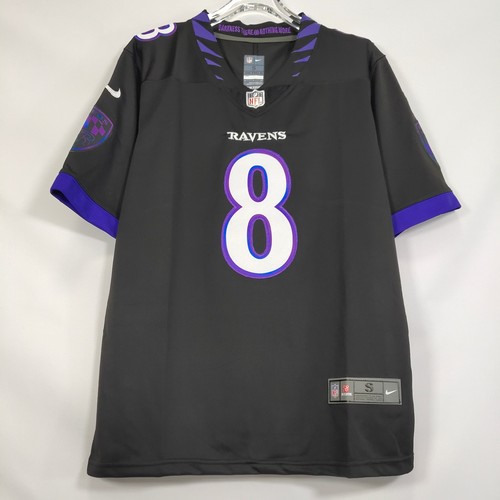 Lamar Jackson #8, jersey, black, embroidered, S-4XL